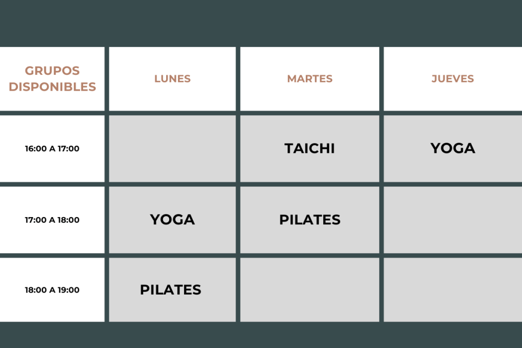 Horarios movimiento consciente en Rubi